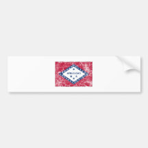 Vintage de la bandera del estado de Arkansas Etiqueta De Parachoque