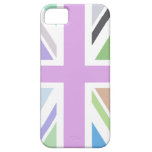 Vintage de neón de Union Jack del verano brillante iPhone 5 Case-Mate Cobertura