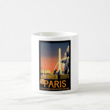 Vintage de París Francia Taza De Café