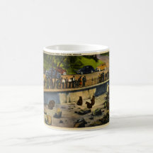 Vintage de Portland Oregon del parque de Washingto Taza De Café