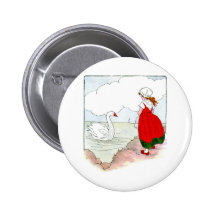 Vintage del cisne la mamá ganso real pins