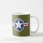 Vintage del cuerpo de aire del ejército taza