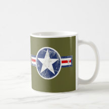 Vintage del cuerpo de aire del ejército taza