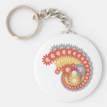 Vintage del flower power llavero