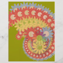 Vintage del flower power tarjeta publicitaria