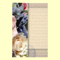 Vintage, diseño floral romántico papeleria