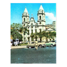 Vintage    el Brasil Recife, catedral barroca Postal