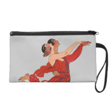 Vintage elegante de Nouveau del arte del dúo de la