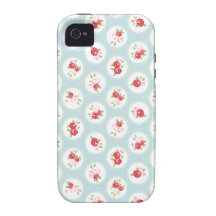 Vintage femenino de los rosas elegantes lamentable iPhone 4 funda