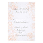 Vintage floral gris anaranjado que casa RSVP invitaciones