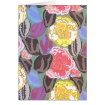 Vintage floral tarjeta