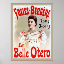 Vintage Folies-Bergére del ~ de Otero de la bellez Impresiones
