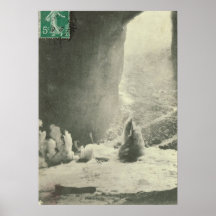 Vintage Francia, dentro de la gruta del hielo, tol Posters