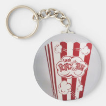 Vintage fresco del rojo del bolso de las palomitas llaveros personalizados