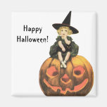 Vintage Halloween de la mujer de Witchy Iman De Frigorífico