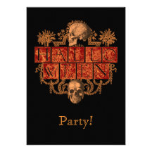 Vintage Halloween Invitacion Personalizada