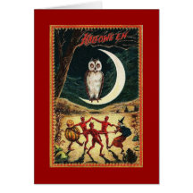 Vintage Halloween Tarjetón