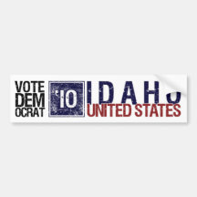 Vintage Idaho de Demócrata del voto en 2010 - Etiqueta De Parachoque
