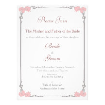 Vintage - invitación del boda de Nouveau del arte