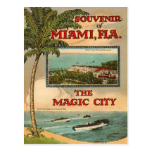 Vintage Miami, la Florida, los E.E.U.U. - Postales
