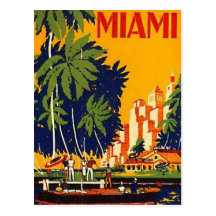 Vintage Miami, la Florida, los E.E.U.U. - Postales