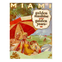 Vintage Miami, la Florida, los E.E.U.U. - Tarjeta Postal