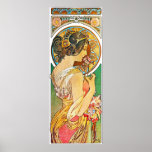 Vintage Mucha floral Poster