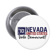 Vintage Nevada de Demócrata del voto en 2010 - Pin