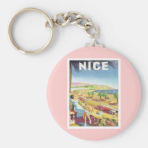 Vintage Niza Francia Llavero