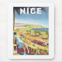 Vintage Niza Francia Tapetes De Raton