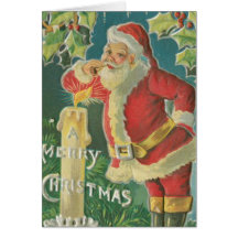 Vintage Papá Noel Tarjetón