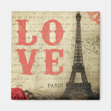 Vintage París Imán De Frigorífico