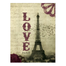 Vintage París Postal