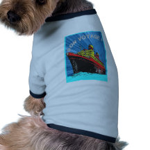 Vintage/producto retro del diseño del viaje del ar camisa de perro