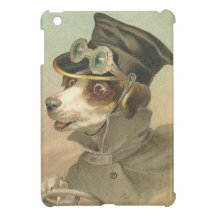 Vintage que conduce el perro