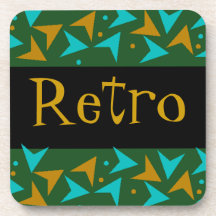 Vintage retro del práctico de costa de la galaxia  posavasos