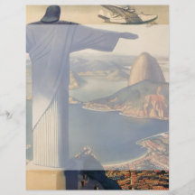 Vintage Río de Janeiro, Cristo la estatua del rede Tarjeton