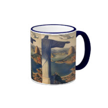 Vintage Río de Janeiro, Cristo la estatua del rede Taza