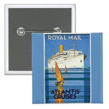 Vintage Royal Mail: La Atlántida cruza " Pins