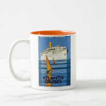 Vintage Royal Mail: La Atlántida cruza " Tazas