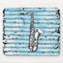 Vintage Saxaphone Tapete De Ratón