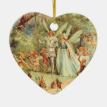 Vintage Thumbelina y príncipe Wedding en bosque Ornamento Para Arbol De Navidad