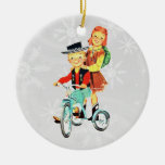 Vintage Trike Ornamento De Navidad