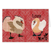 Vintage Zeb y tarjeta del día de San Valentín roja