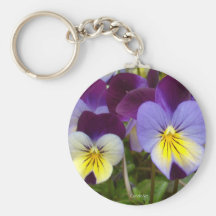 violas púrpuras amarillas azules a7 llaveros