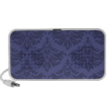 Violeta azul del Flourish retro iPhone Altavoces