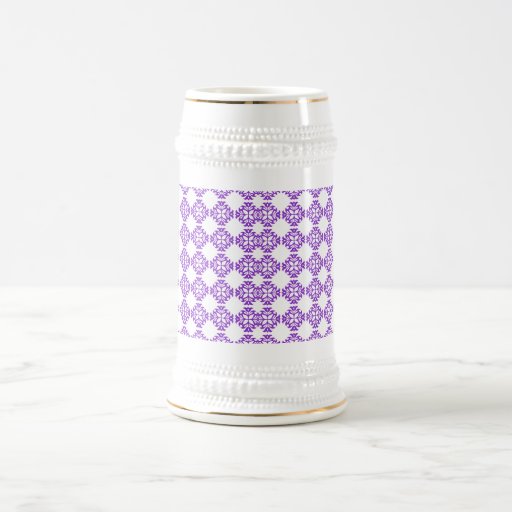 Violeta clásica de la impresión del modelo del dam tazas de café