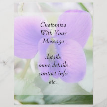 Violeta delicada de la primavera flyer personalizado