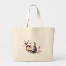 Violetas y vintage Pascua del hogar del huevo del  Bolsas