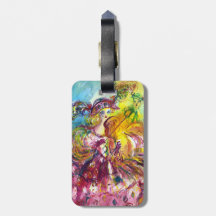 VIOLINISTA de ARLECCHINA/noche veneciana del carna Etiquetas Bolsas